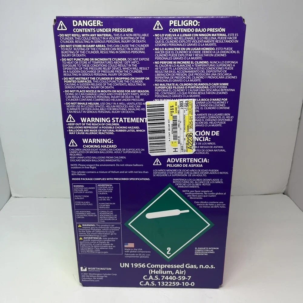 Balloon Time helium tank